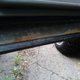 Bottom of door bubbling, only visible inside the door.